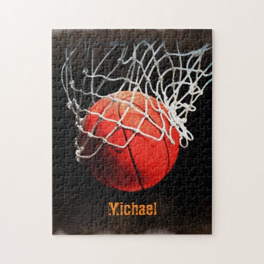 Puzzle Basket-ball Votre nom (Vertical)