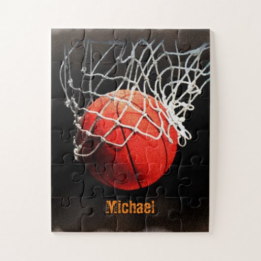 Puzzle Basket-ball Votre nom (Vertical)