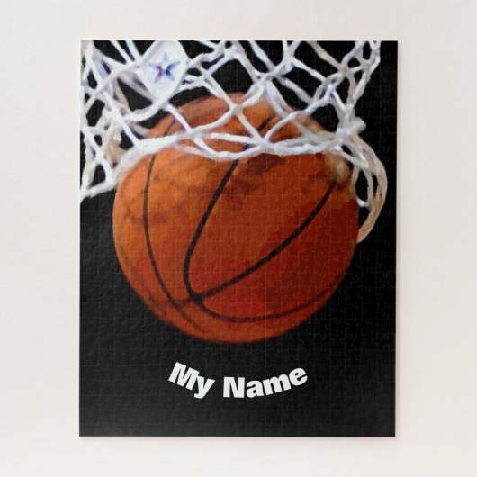 Puzzle Basket-ball Votre nom (Vertical)