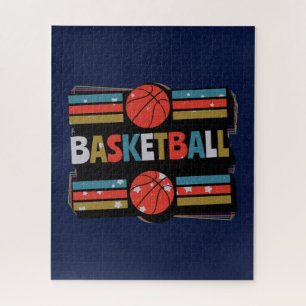 Puzzle Basketball Abstrait Word Art - Minimaliste