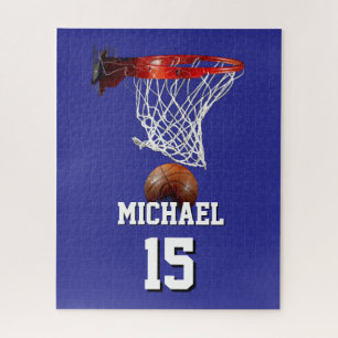 Puzzle Basketball Ajoutez Votre Nom & Numéro Pop Art