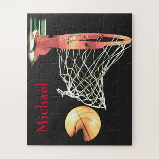 Puzzle Basketball Artwork Votre nom (Vertical)