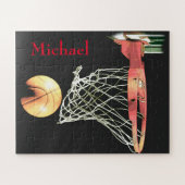 Puzzle Basketball Artwork Votre nom (Horizontal)