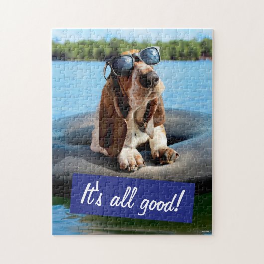 Puzzle Basset Hound Dans Les Lunettes De Soleil (Vertical)
