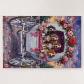 Puzzle Basset Hound Dog Valentine's Day  (Horizontal)