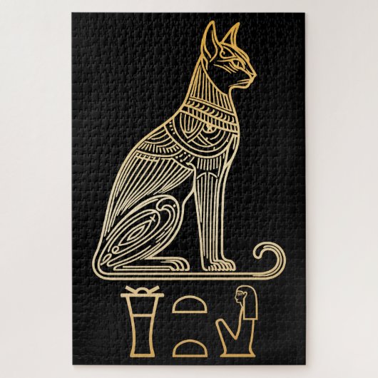 Puzzle Bastet, déesse égyptienne des chats. Nom dans les (Vertical)