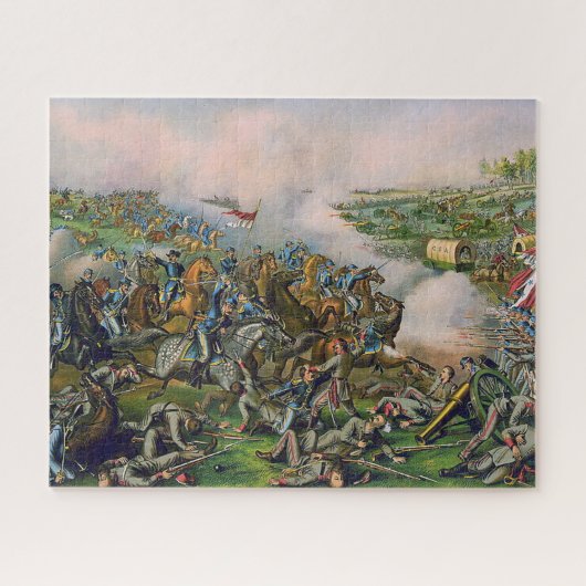 Puzzle Bataille de Five Forks Kurz & Allison Lithograph (Horizontal)