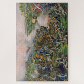 Puzzle Bataille de Five Forks Lithographie de Kurz & Alli (Vertical)