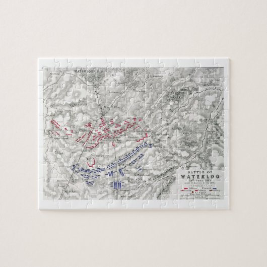 Puzzle Bataille de waterloo, le 18 juin 1815, feuille (Horizontal)