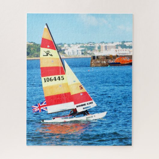 Puzzle Bateau à voile Hobie à Jersey (Vertical)