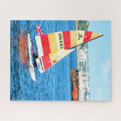 Puzzle Bateau à voile Hobie à Jersey (Horizontal)
