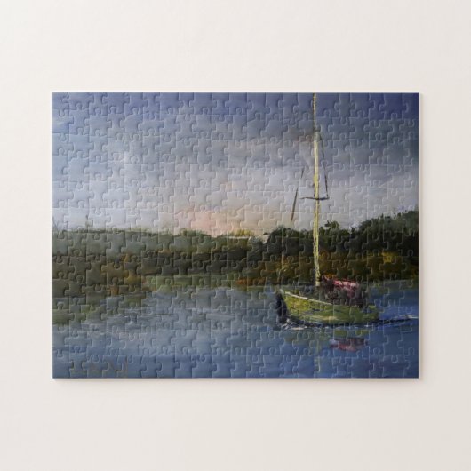 Puzzle Bateau à voile Impressionniste Art original Challe (Horizontal)