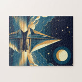 Puzzle Bateau à voile la nuit (Horizontal)
