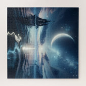 Puzzle Bateau à voile naviguant sur l'eau Lune (Horizontal)