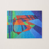 Puzzle Bateau Abstrait Art Junk contre Deep Blue Sky (Horizontal)