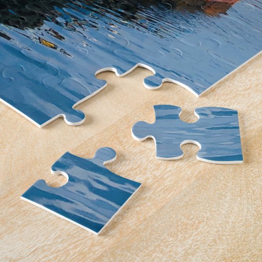 Puzzle Bateau bleu dans le port d'Oban (Côté)