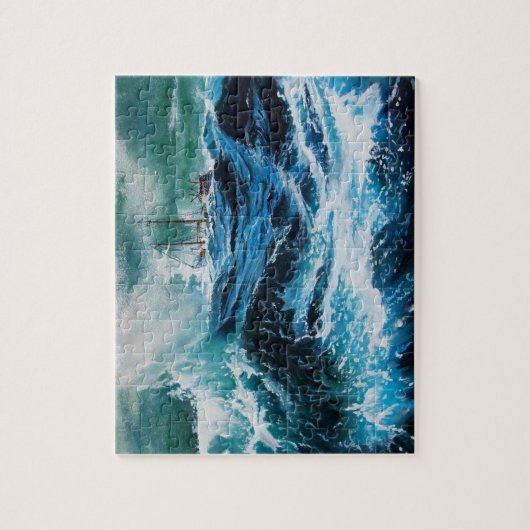 Puzzle Bateau dans la mer dans la tempête (Vertical)