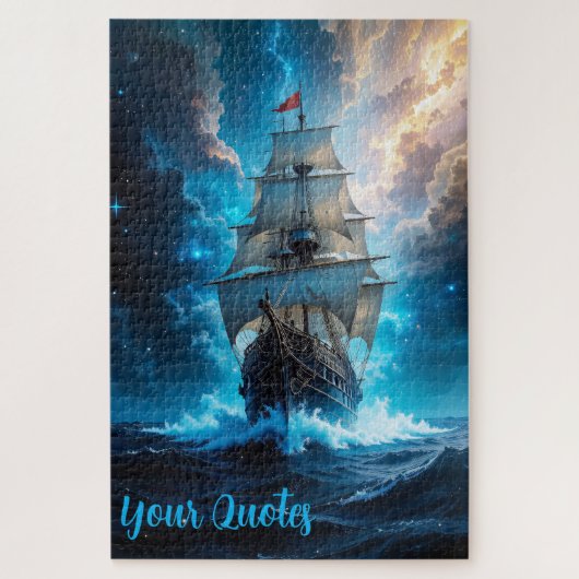 Puzzle Bateau de navigation fantastique épique tempête oc (Vertical)