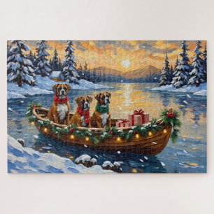 Puzzle Bateau de Noël Boxer pour les Fêtes