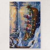 Puzzle Bateau de Noël de chat bleu oriental Fêtes (Vertical)