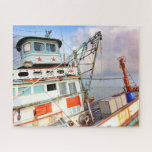 Puzzle Bateau de pêche en bois rustique Océan<br><div class="desc">Ce puzzle coloré présente un bateau de pêche rustique sur une plage #voyage #aventure #bateau de pêche #bateau #pêche #puzzle #cadeau #amusement #stockingstuffers #jeux</div>