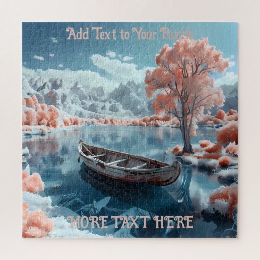 Puzzle Bateau de pêche tranquille sur le volcan du Mont F (Vertical)