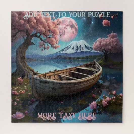 Puzzle Bateau de pêche tranquille sur le volcan du Mont F (Vertical)