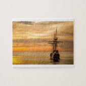 Puzzle Bateau de pirate au coucher du soleil (Horizontal)