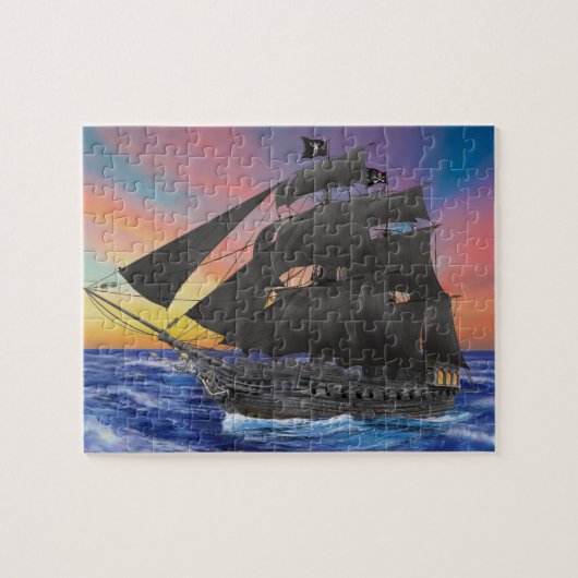 Puzzle Bateau de pirate de la barbe noire (Horizontal)
