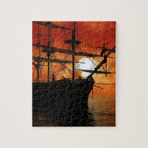 Puzzle Bateau de pirate vintage