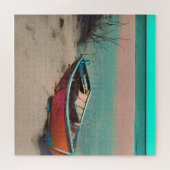 Puzzle Bateau échoué sur une plage de sable | Art généré (Horizontal)