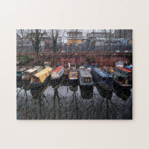 Puzzle Bateau étroit amarré, reflet Little Venice Londres