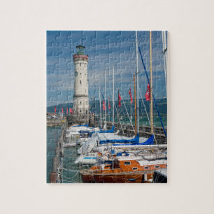 Puzzle Bateau phare Port de Lindau Bodensee Allemagne
