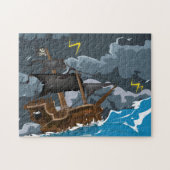 Puzzle Bateau pirate dans la tempête (Horizontal)