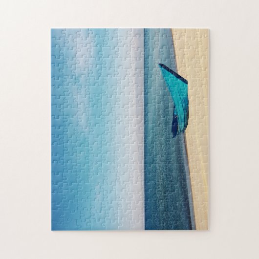 Puzzle Bateau sur la plage Photo été (Vertical)