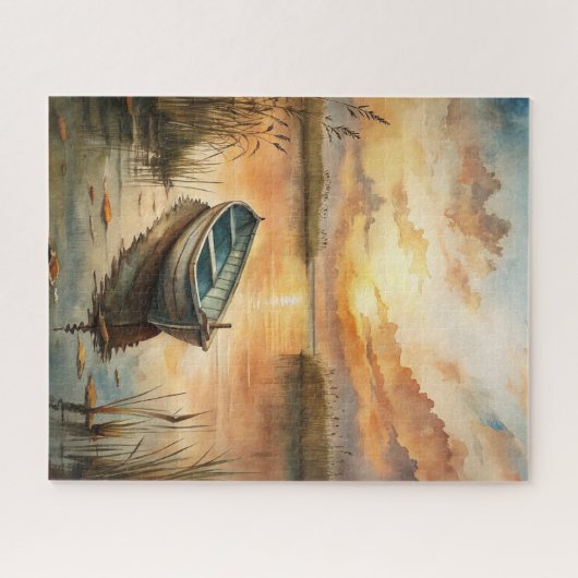 Puzzle Bateau sur le lac (Horizontal)