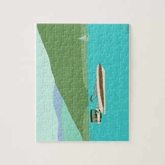 Puzzle Bateau sur le lac George