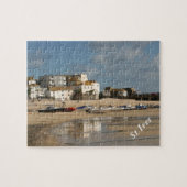 Puzzle Bateaux à marée basse, port de St Ives (Horizontal)