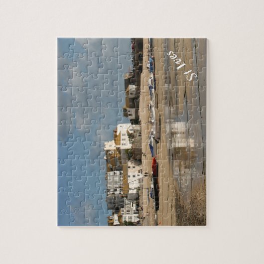 Puzzle Bateaux à marée basse, port de St Ives (Vertical)