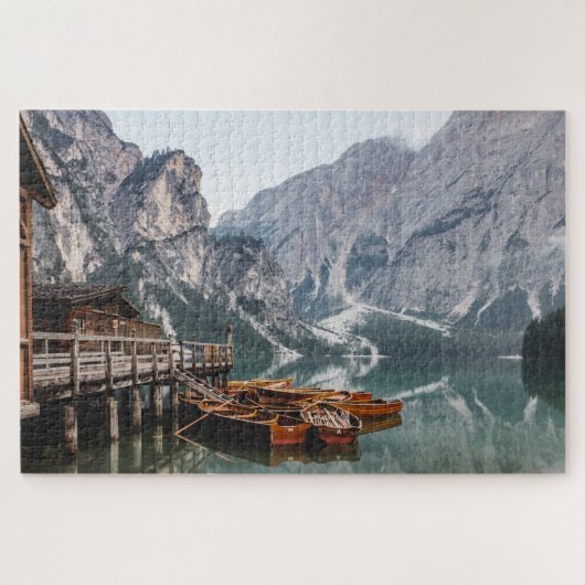Puzzle Bateaux à quai dans les montagnes (Horizontal)