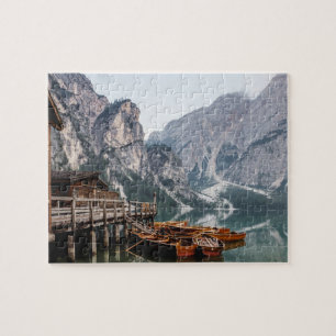 Puzzle Bateaux à quai dans les montagnes