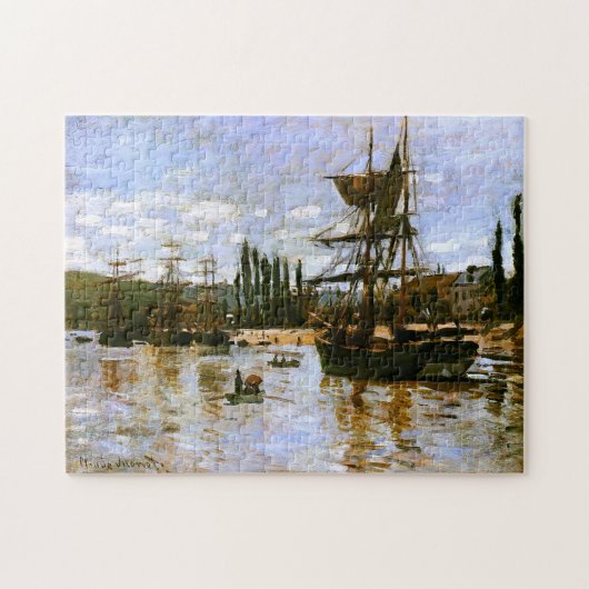 Puzzle Bateaux à Rouen 1872 Monet Fine Art (Horizontal)