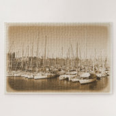 Puzzle Bateaux à voile dans le port de Barcelone - 20x30  (Horizontal)