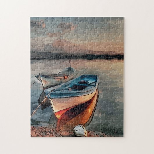 Puzzle Bateaux au coucher du soleil (Vertical)