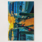 Puzzle Bateaux au coucher du soleil du port (Vertical)