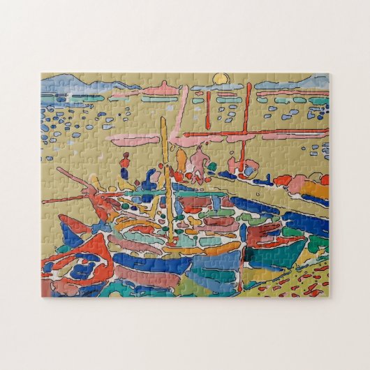 Puzzle Bateaux au coucher du soleil, Fauvisme (Horizontal)