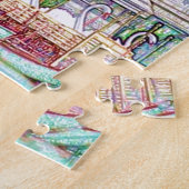 Puzzle Bateaux cygnes de Boston en crayon et filtre d'enc (Côté)