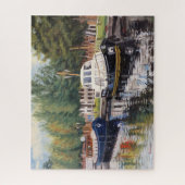 Puzzle Bateaux de Bruges Impressionniste Peinture à l'hui (Vertical)