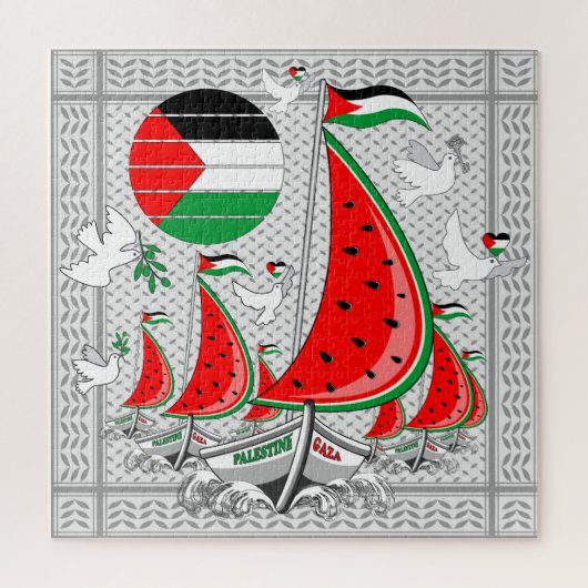 Puzzle Bateaux de la Flottille de la Liberté Mondiale à G (Vertical)