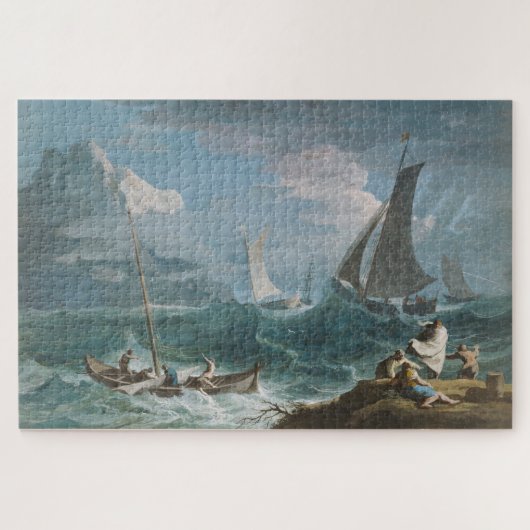 Puzzle Bateaux de pêche dans une tempête (Horizontal)